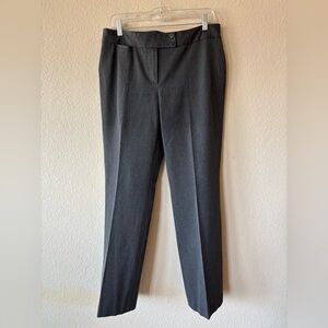 TALBOTS Signature Stretch‎ Gray Flat Front Career Work Pants Size 10
